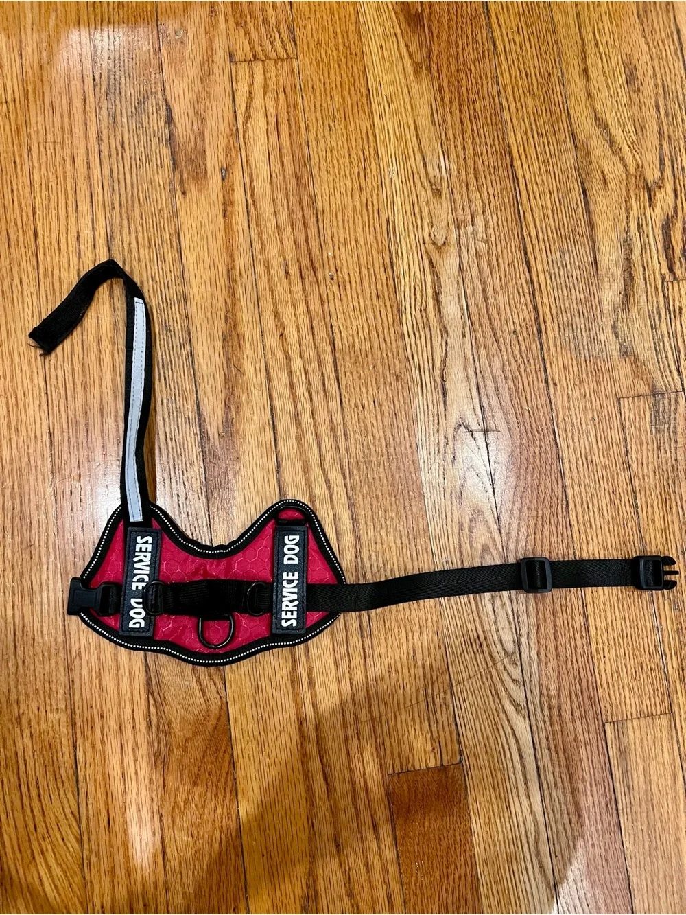 Red Service Dog Harness Vest Reflective Adjustable XS No Pull Training